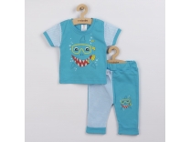 Kojenecké tričko s krátkým rukávem a tepláčky New Baby Shark Tyrkysová 68 (4-6m)