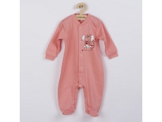 Kojenecký overal Myška lososový  - 80