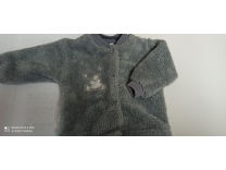 Kojenecký kabátek fleece-peří - vel. 68 šedý