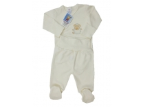 Souprava do porodnice 3dílná - smetanová - vel. 68 žirafka