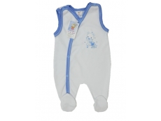 Kojenecké propínací dupačky bílá - vel. 50 medvídek