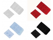 Zapínání na podprsenky, plyš šíře 32 mm - černá