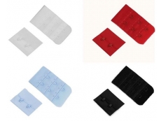 Zapínání na podprsenky, plyš šíře 32 mm - černá