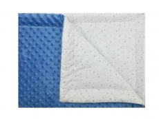 Dětská minky deka Autex 75x100 cm - Béžová+ bílá s béžovými zvířátky