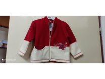 Kojenecká mikinka fleece Autex vínová s béžovou - vel. 98