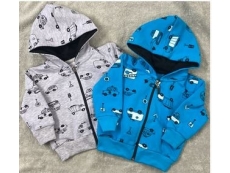 Dětská silnější bavlněná mikina - tyrkysová - vel. 98