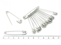 spínací špendlík - vel. 33mm stříbrný