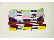 SLEVA - Vyšívací příze MOULINE 5ks + náprstek + 2x velká jehla