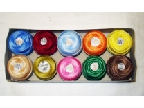 Vyšívací příze Perlovka ombré melír růžová - (skladem poslední 2 klubka)