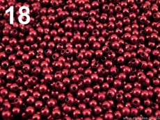 Bižuterní korálky - perličky BÍLÉ 3mm - 150ks
