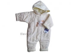 Kojenecký overal vyteplený  - vel. 62 - 68 barva smetanová