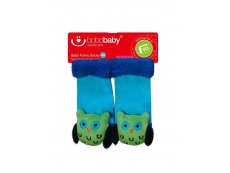 Ponožky kojenecké s chrastítkem -  sova Tyrkysová 62 (3-6m)