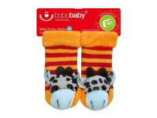 Ponožky kojenecké s chrastítkem - žirafa 62 (3-6m)
