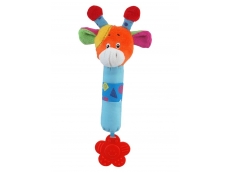 Dětská plyšová hračka s chrastítkem - žirafka
