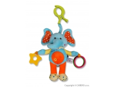 Dětská plyšová hračka s chrastítkem - sloník